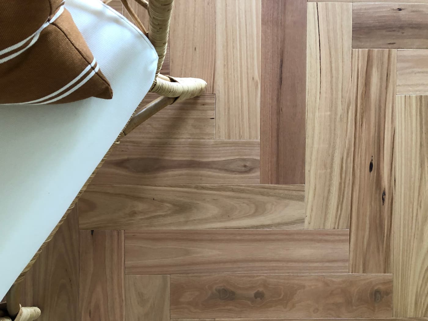 Australian Native Herringbone in Blackbutt - Engineered flooring sample